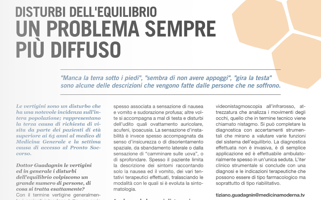 Disturbi dell’Equilibrio – Un problema sempre più diffuso